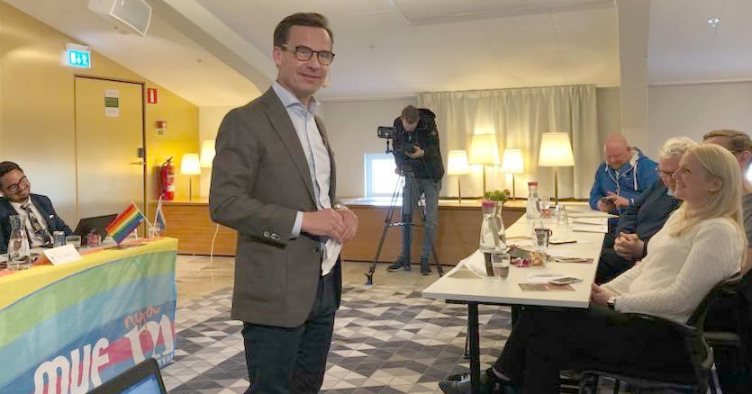 Ulf Kristersson gästade Öppna moderaters stämma - QX